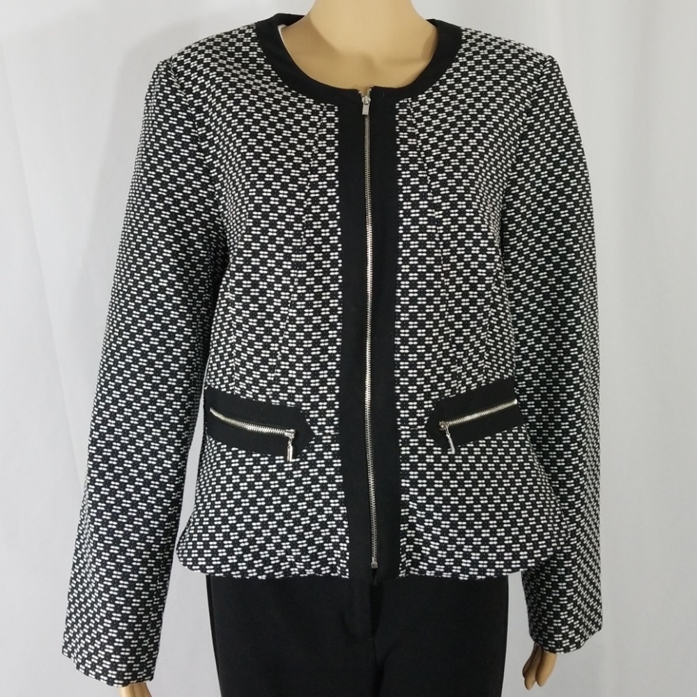 Calvin Klein Zip Front Blazer